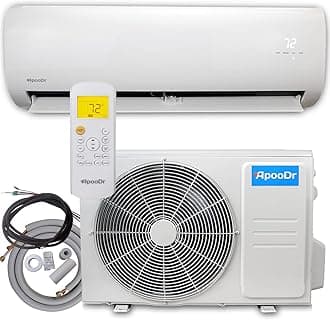 12000 BTU Mini Split Air Conditioner Ductless Inverter System 17.4 SEER2 with Heat Pump 110V 1 Ton,with Installation Kit