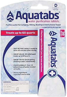 Aquatabs 49mg Water Purification Tablets - 30 Pack