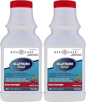 Heartburn Relief and Acid Reflux Oral Suspension Medicine | Effective Antacid for GERD Relief and Heartburn | Alternative to Maalox Liquid, and Mylanta (2 Pack)