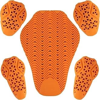 PSLER Full CE Level 2 Certified Motorcycle Armor Back Pad, Elbow and Shoulder Protection Pads Set for Motorcycle Jackets, 5PCS