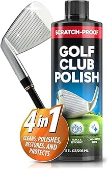 Golf Club Polish - Golf Club Head and Groove Cleaner, Rust Remover for Metal, Zinc, Aluminum, and Steel, Easy to Use Club Cleaner, Instant Rust, Scuff & Stain Remover - , Clean, Polish & Restore