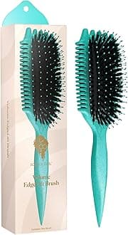 Bounce Curl Volume EdgeLift Brush, 5-in-1 Tool for Volumized Waves, Curls & Coils - Teal