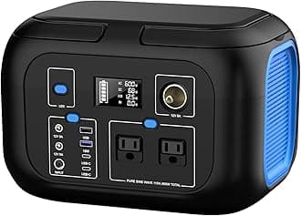Portable Power Station 600W Power Bank 296Wh Solar Generator Lithium Battery Portable Generator Fast Charging with LED Light Battery Pack 9 Outputs Power Supply for Home Camping Emergency Backup