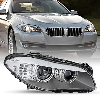 JSBOYATHID/Xenon W/O AFS Type Fit for 2011-2013 BMW 5 Series F10 F18 528i 535i 550i M5 Headlight Assembly Replacement OE Style 63117203244 Right Passenger Side