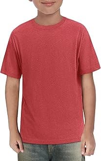 HaloumoningBoys Short Sleeve Shirts Kids Summer Crewneck T-Shirts Casual Tops Tees 5-14 Years