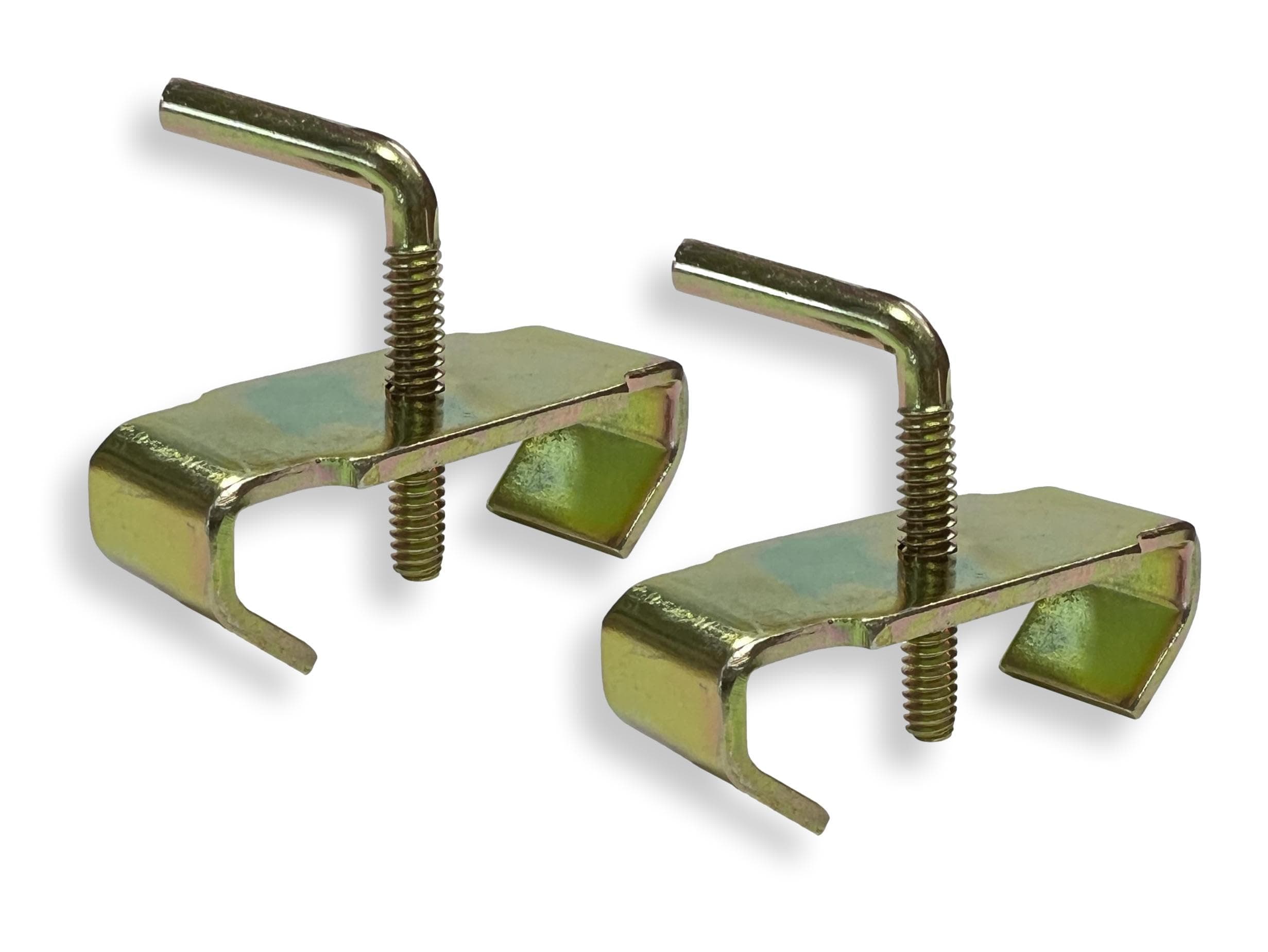 Large Bed Frame C-Clamp for 1-1/2"" Inch Metal Angle - Two (2), Yellow