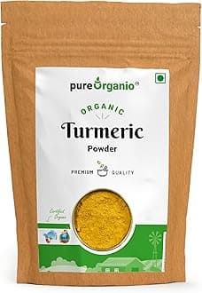 Organic Turmeric Powder, Haldi Powder Organic, Ideal for Eating, Drinking, Cooking - Natural, Fresh Turmeric Root Powder Indian Organic NPOP Certified (400 Gm)