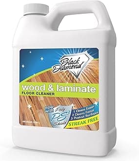 Black Diamond Laminate Floor Cleaner and Hardwood Floor Cleaner Spray - Versatile Solution Safe for Vinyl Floor Cleaner, Wood Floor Cleaner and Polish, and Engineered Hardwood Floor Polish - 128 FL OZ