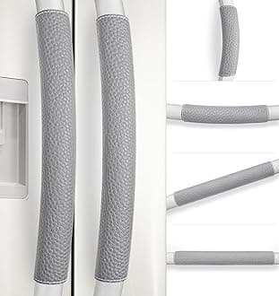 - Refrigerator Door Handle Covers, Set of 6, Adjustable Appliance Handle Covers, Keep Your Kitchen Clean, Microwave Oven Stove Dishwasher Handle Protector, Non Slip Fridge Handle Cover (Gray)