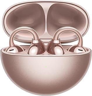 FreeClip, Innovative Clip Design, Intensive Open-Ear Listening Experience, AI Background Noise Cancellation for Calls, Super Long Battery Life, Android & iOS, Pink Gold