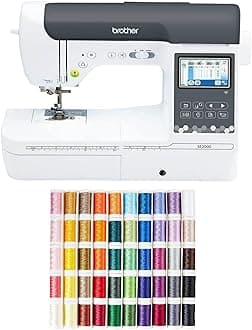 Brother SE2000 Computerized Sewing and Embroidery Machine, SA650 Designio 50-Color Thread Set