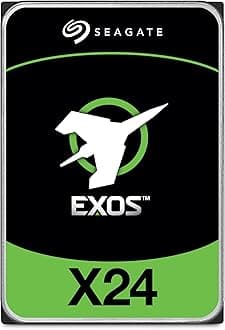 Exos X24 24TB Enterprise Internal Hard Drive HDD - 6GB/s SATA 7200RPM 2.5M MTBF (ST24000NM002H)