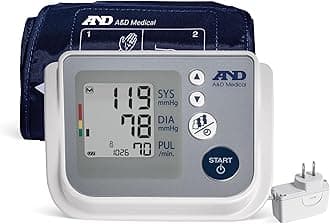 A&D Medical Multi-User Blood Pressure Monitor for Home Use UA-767FAC – Wide Range Cuff (8.6-16.5” / 22-42cm), Easy to Use, Adult Upper Arm, 60 Readings Per User (4 Users), AC Adapter, FSA/HSA Eligible