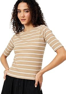 Max Women's Striped Regular Fit T-Shirt