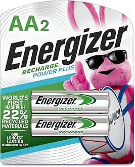 Energizer Recharge Universal Rechargeable AA Batteries (2 Pack), Double A Rechargeable Batteries