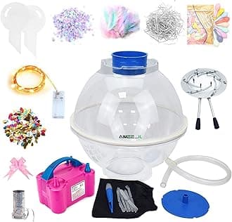 Balloon Stuffing Machine Balloon Stuffer Tool Kit with Expander Balloon Pump & 9 Accessories Gift Wrap Machine for Filling Plush Toys Bouquets Wedding Party Christmas Decoration (BLUE)