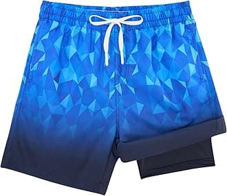 TUONROAD Boys Swim Trunks with Compression Liner Quick Dry Board Shorts with Boxer Brief Lined Bathing Suit 8-20 Years