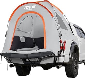 VEVOR Truck Bed Tent,Pickup Truck Tent with Rain Layer and Carry Bag, Waterproof Double Layer Truck Tent for Camping, Accommodate, for Camping Traveling Outdoor Activities