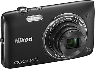 Nikon COOLPIX S3500 Compact Digital Camera - Black (20.1MP, 7x Optical Zoom) 2.7 inch LCD