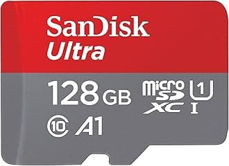 128GB Ultra microSDXC card + SD adapter up to 140 MB/s with A1 App Performance UHS-I Class 10 U1…