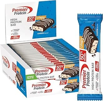 Premier Protein High Protein Bar Crispy Cookie 16x40g - High Protein Low Suga...