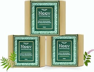 Neev Neem Tulsi Handmade Soap- The purifying and rejuvenating essence 100gm each set of 3 combo