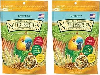 LAFEBER'S Garden Veggie Nutri-Berries Pet Bird Food, Made with Non-GMO and Human-Grade Ingredients, for Parrots (10 oz Pack of 2)