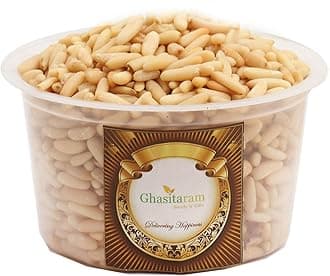 Ghasitaram Gifts Dryfruits - Pine Nuts- Ghasitaram's Pine Nuts Without Shell (Chilgoza) 200 GMS |Dry Fruit Combo Pack Offer|Dry Fruit Gift Pack|Dry Fruit Box|Diwali Dry Fruit Gift Box|