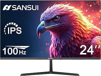24 inch Monitor, IPS Display FHD Computer Monitor, 100Hz Monitor VESA Mount with HDMI Inputs for Home Office (HDMI Cable Included)