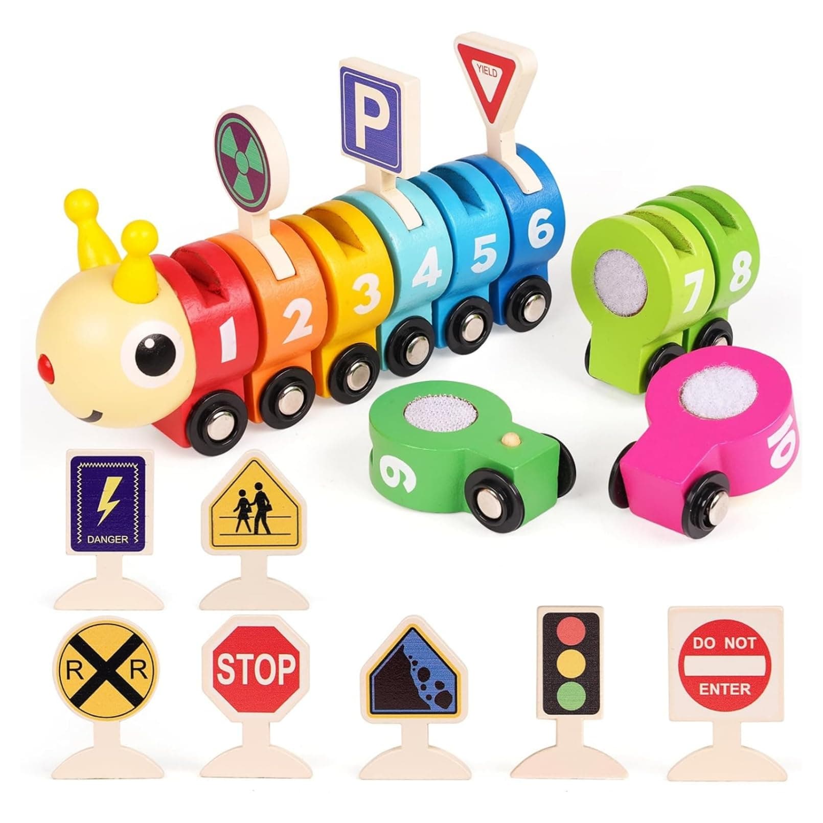 Wooden Caterpillar Train