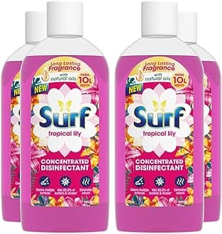 Passion Bloom Concentrated Disinfectant All-Purpose Cleaner Long Lasting Fruity and Tropical Fragrance with Natural Oils Cleans Multiple Surface, 240ml (Tropical Lilly, Pack of 4)