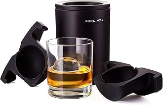 Premium Clear Ice Ball Maker Mold - Whiskey Ice Ball Maker Large 2.4 Inch - Crystal Clear Ice Maker Sphere - Sphere Ice Mold Maker - Clear Ice Mold for Clear Sphere Ball Ice Maker (Ice Maker 1 Ball)