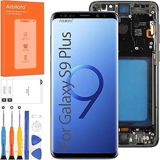 Not Original Screen for Samsung Galaxy S9 Plus Screen Replacement for Galaxy S9+ LCD Screen SM-G965F,SM-G965U Touch Display Digitizer Assembly Repair Parts with Frame(Black No Fingerprint Function)