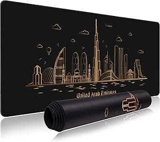 – Gaming Mouse Pad XXL,Anti-Skid Mousepad Extended Super Large Keyboard Mouse Pad-World Famous Landmark 900x400mm 9114
