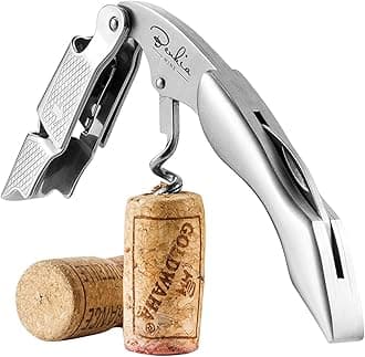 Stainless Steel Waiter's Knife - Professional Corkscrew in Catering Quality with Bottle Opener & Foil Cutter Including Wine Guide eBook