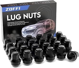 ZOFFI 24pcs M14x1.5 One-Piece Black OEM Factory Style Large Acorn Seat Lug Nuts Replacement for 2015-2020 Ford F150 Expedition Lincoln Navigator Factory Wheels
