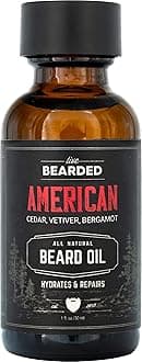 All Natural Beard Oil | Proudly Made in the USA | Live Bearded (Campfire Fragrance - The American)