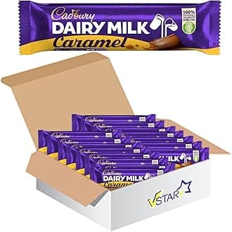 VSTAR All Chocolate Bars Collection (Cadbury Dairy Milk Caramel Bar 45g, Full Box), 1.0 count