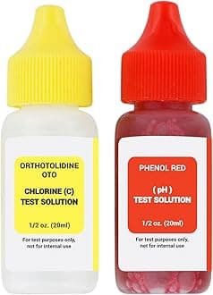 U.S. Pool Supply Swimming Pool & Spa Test Kit Refill Solutions, Test Water for pH, Chlorine and Bromine
