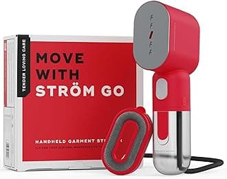 NUUK STROM GO Super Compact and Lightweight Travel Garment Steamer For Clothes | FREE Heat Resistant Travel Pouch | Vertical & Horizontal Steaming | 20g/min Steam | 30 Sec Heat Up | 100ml Water Tank