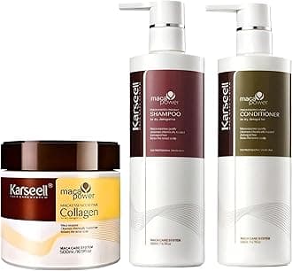 KarseellHair Repair Set with Shampoo, Conditioner, and Maca Collagen Mask for Dry Damaged Hair (50.7 fl oz)