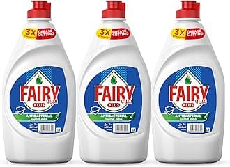 FairyPlus Antibacterial Dishwashing Liquid Soap With Alternative Power To Bleach, 3 X 600 ML