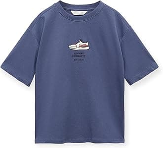 Alan Jones Clothing Boys Graphic Print Relaxed Fit Cotton T-Shirt