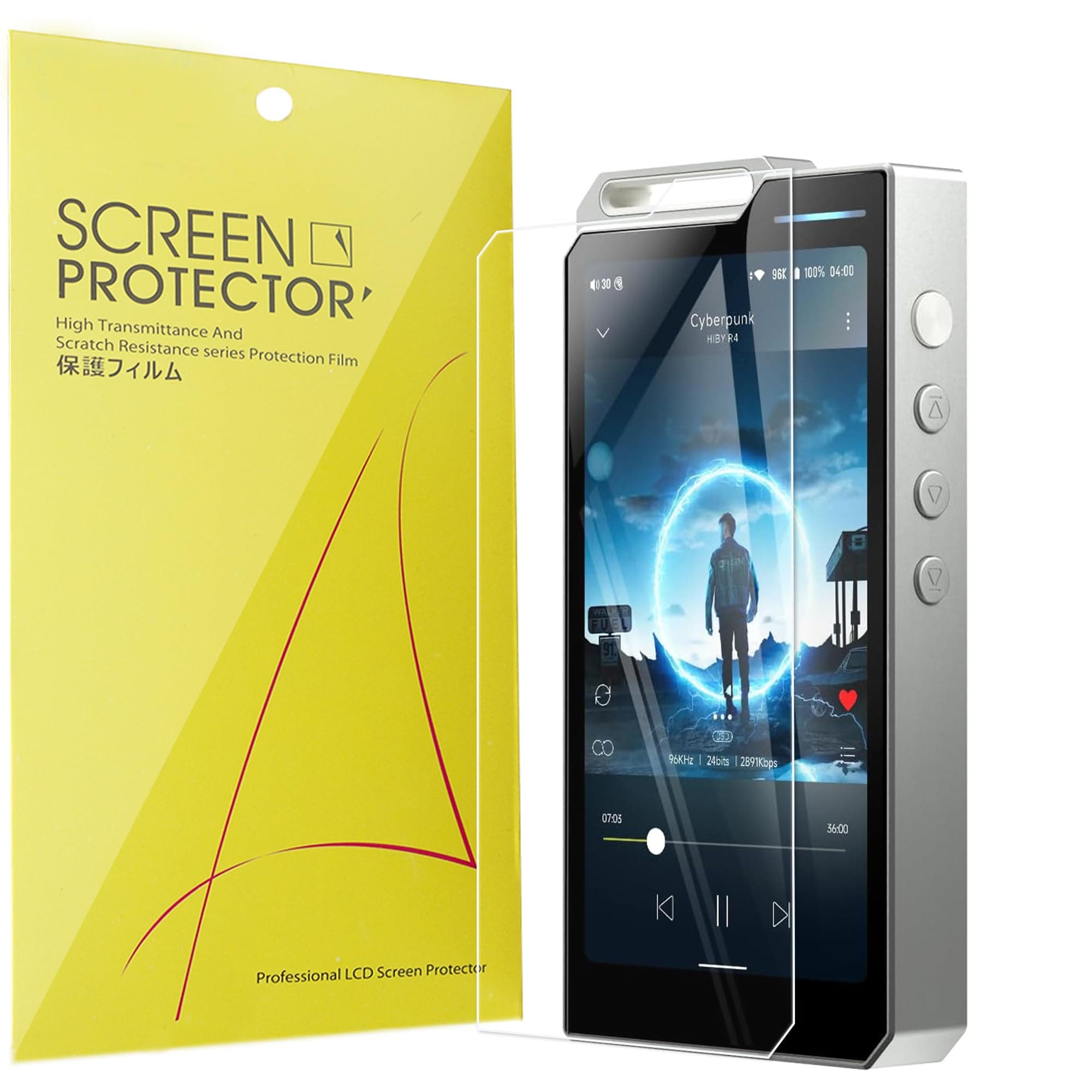 Lamshaw Compatible for HiBy R4 Screen Protector, [6 Pack] Full Coverage TPU Clear Film Compatible for HiBy R4 mp3 & mp4 Players (6 Pack)