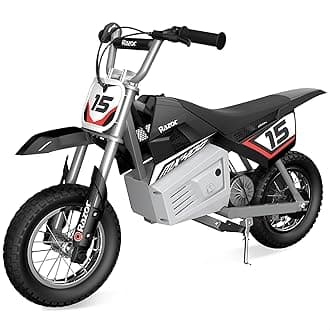 Razor MX400 Dirt Rocket Electric Bike for Kids Ages 8+, 140 lb Max Weight, Black – 24V Battery, Up to 14 Mph, 30-Min Ride Time on High Speed, Twist-Grip Throttle, Spoked Wheels w/ 12” Pneumatic Tires