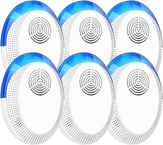 Ultrasonic Pest Repeller 6 Pack Mice Repellent Indoor Pest Repellent Ultrasonic Plug in, Mouse Deterrent, Pest Control for Rodents, Roaches, Cockroaches, Spiders, Insects(6 Pack)