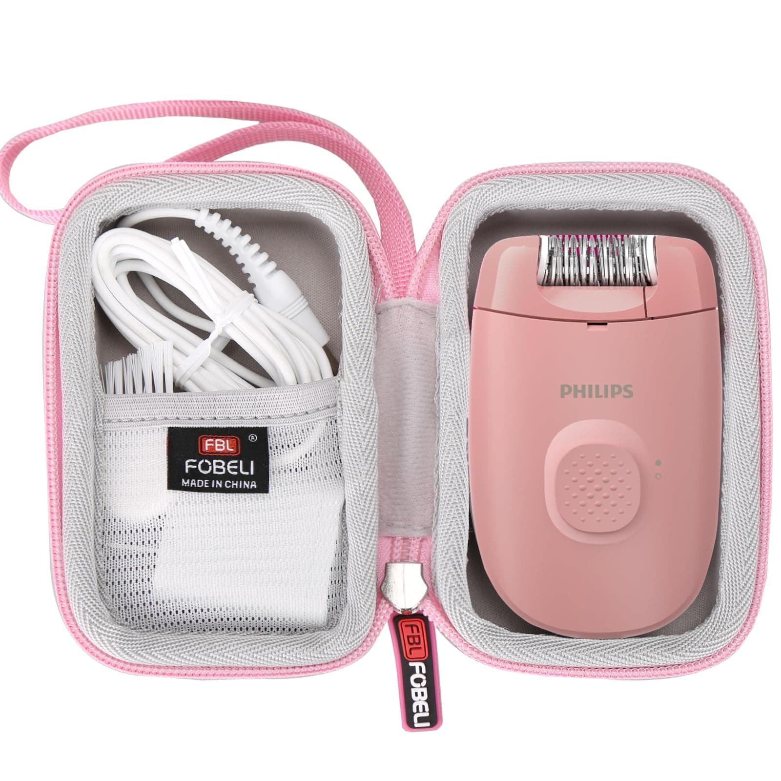 FBLFOBELI Hard Case Compatible with Philips Epilator Series 2000 BRE227/00 & Satinelle Essential BRE235/04 & Philips HP6401/Braun Epilator Silk-epil 3 3-270 Compact Hair Removal (Case Only)