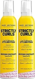 Marc Anthony Curl Enhancing Styling Foam, Extra Hold | Vitamin E & Silk Proteins | Anti-Frizz | Mousse | Pack of 2