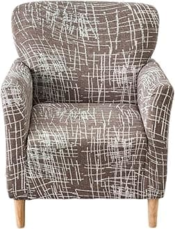 CRFATOP Stretch Mid Century Modern Armchair Slipcover 1-Piece Accent Chair Covers with Arms Soft Chair Slipcovers for Living Room Armchair Furniture Protector Office Reception Reading Sofa,A26