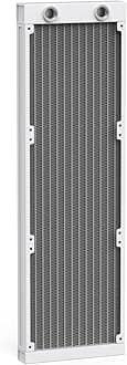CLYXGS Water Cooling Radiator, 12 Pipe G1/4 Thread Heat Row Radiator 12 Pipe Aluminum Heat Exchanger Radiator for PC CPU Computer Water Cool System 360mm White